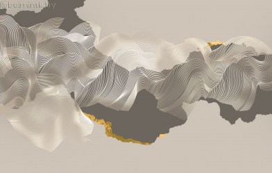 Фотообои De-Art 3Д абстракция ветер теплый тон